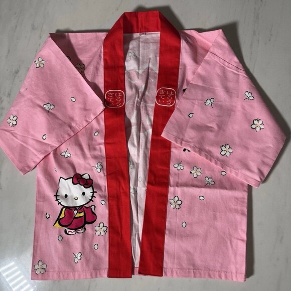 Other - Hello Kitty Girls Japanese Kimono - Pink and Red - Size 3 Top- See Measurements